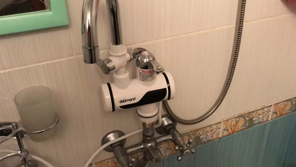 Монтаж проточного водонагревательного крана